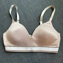 logo wireless bra nude