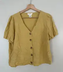 Yellow Button Down