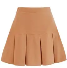 Comfy And Ready Mini Pleated Skirt Size Medium In Nude