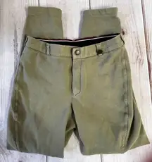 On Course Sage Green Riding Breeches Jodhpurs Equestrian Horseback English Sz 28