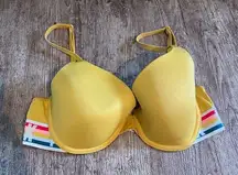 Victoria's Secret Pink Wear Everywear Lightly Lined T-Shirt Bra Yellow Size 34C