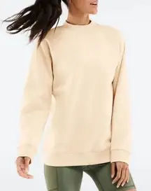 Fabletics James Long Sleeve Pullover Crewneck Sweater Shorewood Pale Yellow XS
