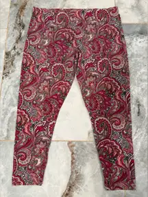 Cato Burgundy Paisley Leggings
