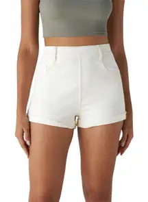 Halara Flex High Waisted Pockets Rolled Hem Denim Casual Shorts Womens XL New