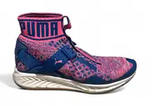 Puma Women’s‎ Ignite Evoknit Cross-Trainer Blue Pink Size 9.5 High tops