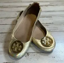 Tory Burch Gold Ballet Flats