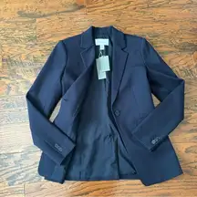 Nordstrom Signature One Button Blazer in Navy Night Size XS - NWT