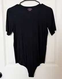 Commando Butter Luxe Short Sleeve Bodysuit Sz Large Classic Minimalist Stretch