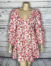 FTF Fashion to Figure Size 1 Floral Print Puff Sleeve Mini Fit & Flare Dress