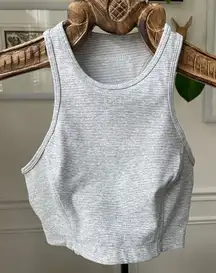 Outdoor Voices Athena Crop Top Heathered Grey Ash Sports Bra Brami Size XS