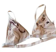 Victoria Secret Sexy Triangle Sequins Bralette Size Large