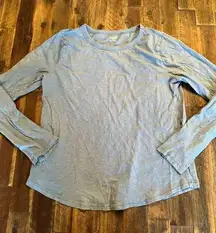 Madewell long sleeve tshirt size large minimalist classic cotton top blue