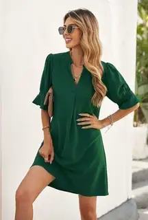 🌼🌼Women’s V-Neck Ruffle Sleeved Dress