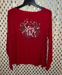 Croft & Barrow Stay cozy long sleeved shirt pj  size S