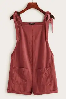Rusty Rose Linen Romper