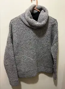 Prana‎ heavy wool blend cowl neck pocket sweater sz small