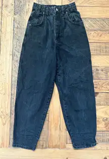 #17 Zara Jeans Black High Rise Balloon Pleated, Size: 0