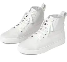 NEW! THAKOON 35/5 White Pull-On High Top Designer Sneakers Athletic Casual Shoes