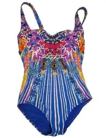 GOTTEX Size 8 Sarasana Bandeau One Piece Swimsuit Convertible Bathing Suit Swim