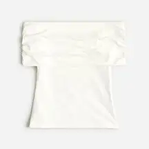 NWT JCrew Off-White Off-Shoulder Top Sz M