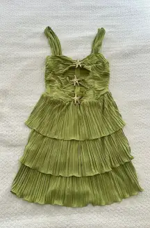 Shein Green Dress Mini Cut-Out