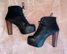 Black Platform High Heel Boots