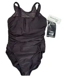 Miraclesuit Rendezvous One Piece Swimsuit 14 DD-Cup Mesh Compression Underwire