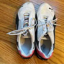 Puma sneakers cream black and pink size 7 1/2