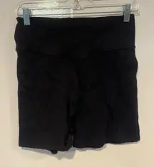 Black ribbed colsie‎ v biker shorts