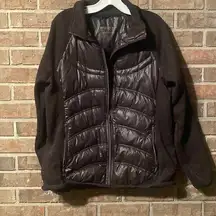 - Black puffer style London Fog jacket size lg