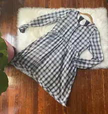 Paper Crane Navy Plaid Mini Dress NWT