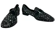 Diane von Furstenberg‎ Lafayette Star Leather Loafers Black Size US 9.5