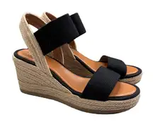 MIA Brittni Wedge Espadrille Sandals Black Wedges Sandals Wedding Event‎ Comfort