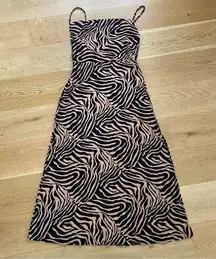 Cupshe  - Zebra Print Maxi Dress in Brown and Black