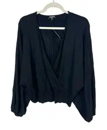 Express black‎ low cut sweater NWT