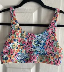 Kulani Kinis Womens‎ Small Lily Long Crop Floral Bikini Top NEW
