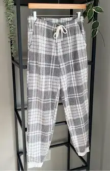 NWT Aerie Fleece Plaid Jogger Sweatpants