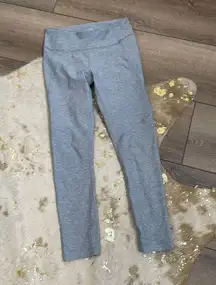 Grey Space Dye Striped Leggings