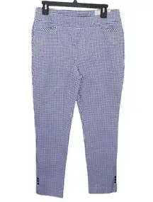 Chico’s So Slimming Petite Brigitte Gingham Ankle Pants Nablus white size US 6