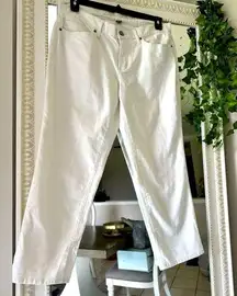 Eddie Bauer Boyfriend Cropped Jeans White size 10 SKU 14