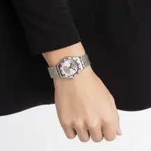 NWT Swatch Fashion Ladies Quartz Steel Authentic Watch