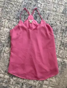 Factory Women’s 00 Bubblegum Pink Scallop Tank Top