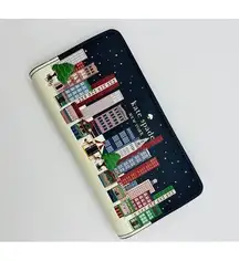 Kate Spade Winter Wonders Large Slim Bifold Wallet Holiday Christmas Gift New