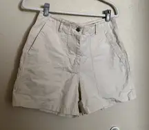 Arket High Waist Twill Cargo Shorts Cream Size‎ 38 6US