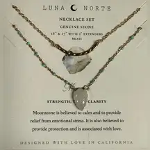 Luna Norte Layered Moonstone Necklace Set