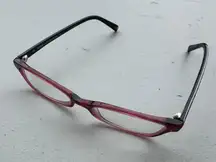 Diane Von Furstenburg Subtle Cat-Eye Rectangle Frame Graphic Temple Eyeglasses