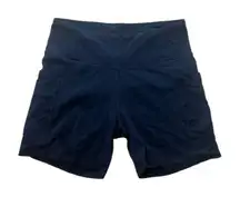 Unbranded Womens Spandex Bike Shorts with Pockets Black size Large