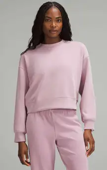 Lululemon perfectly oversized softstreme crew rose blush sweatshirt size 6