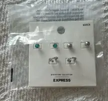 EXPRESS  Earrings set, Birthstone Collection NWT