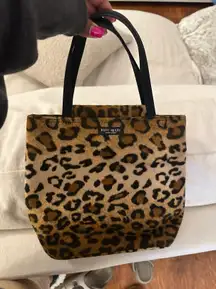 leopard print mini tote bag